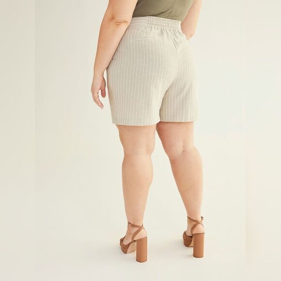 Penningtons New With Tag Size 28 Striped Linen Blend Shorts‎ - Picture 2 of 12